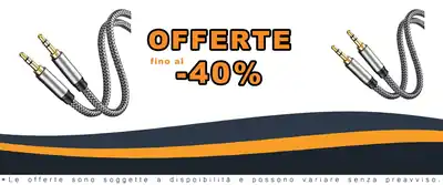 Cavo AUX nylon maschio a maschio 0,3 m argento